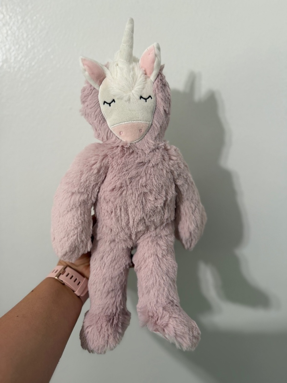 Slumberkins Unicorn Kin Rose Plush Lovey Silky Soft Lovie